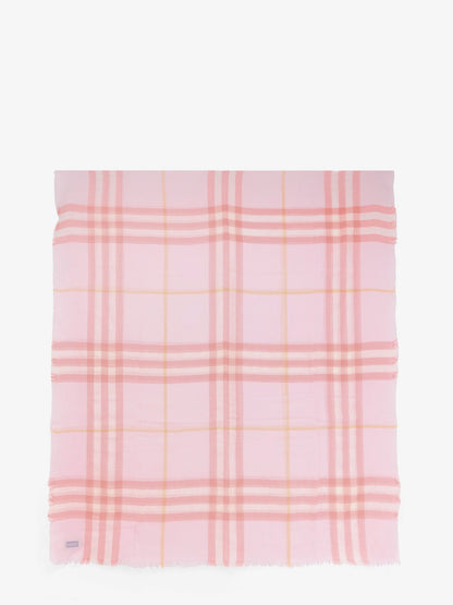 Burberry Wool Scarf With Burberry Check Motif