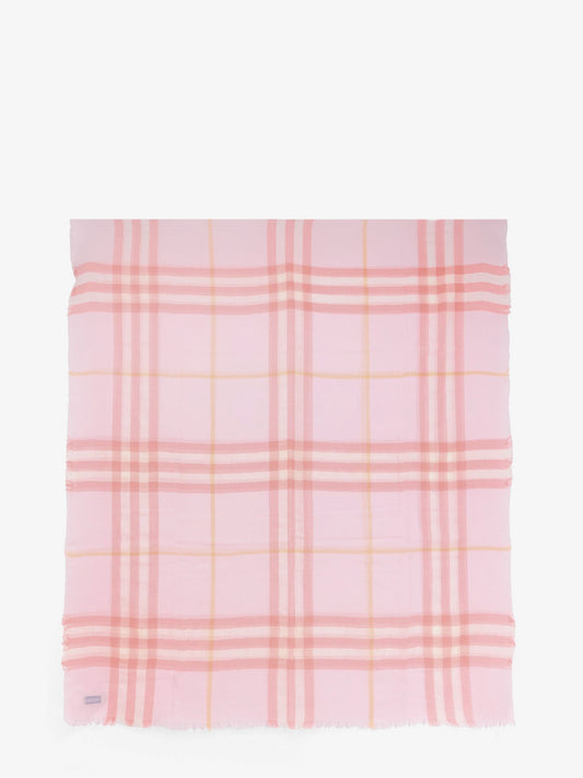 Burberry Wool Scarf With Burberry Check Motif