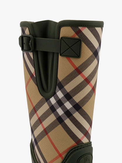 Burberry Rainboots With Traditional Check Insert