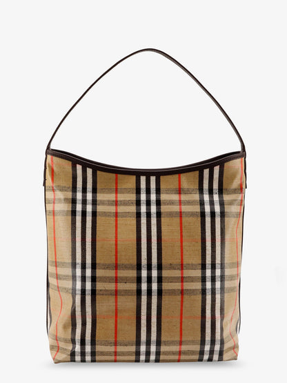 Burberry Higlands Shoulder Bag With Traditional Check Motif