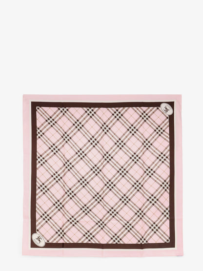 Burberry Silk Scarf With Burberry Check Motif