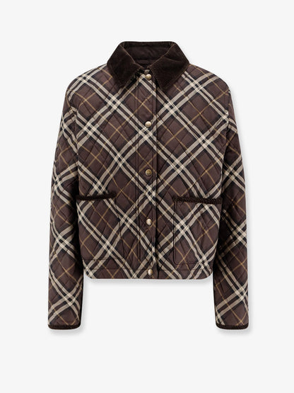 Burberry Padded Cotton Jacket With Check Pattern