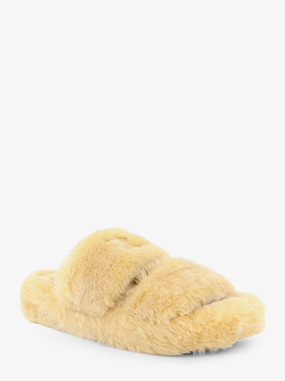 Celine Triomphe Slide 05 shearling sandals - Havana