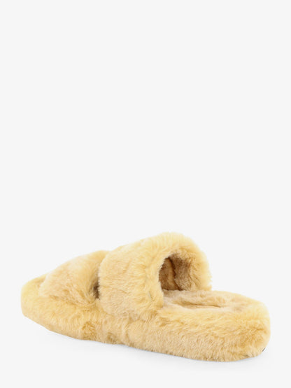 Celine Triomphe Slide 05 shearling sandals - Havana