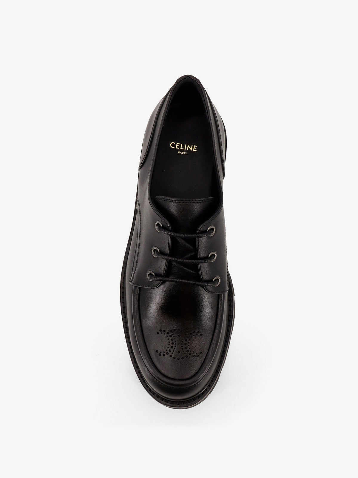Celine Derby Margaret leather lace-up shoes - Black