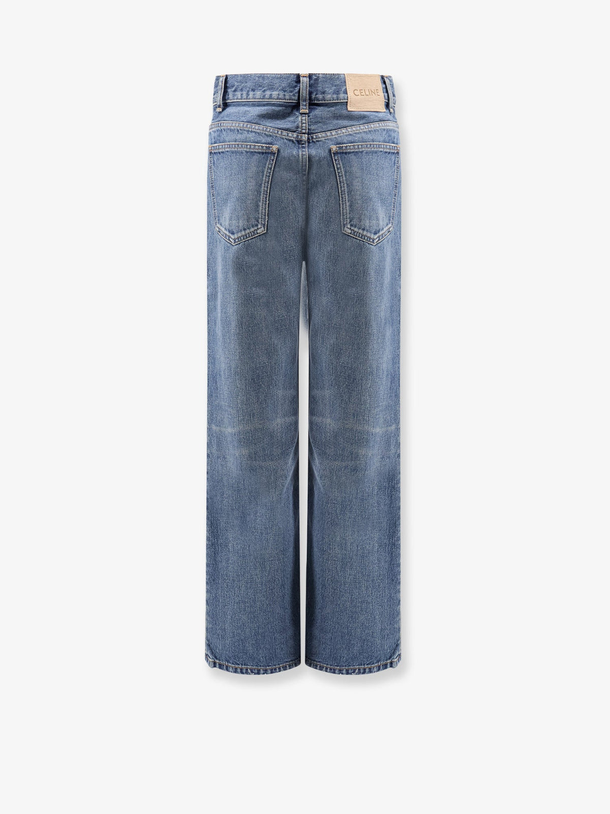 Celine Stone-washed cotton jeans - Cherry Wave