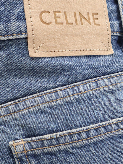 Celine Stone-washed cotton jeans - Cherry Wave