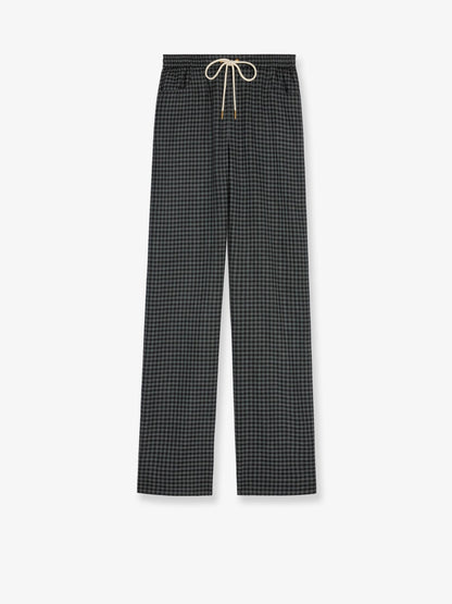 Celine Madras wool and cashmere jogger trousers - Antracitenoir
