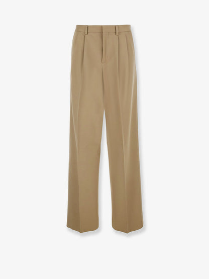 Celine Wool and cotton trousers - Beige Militaire