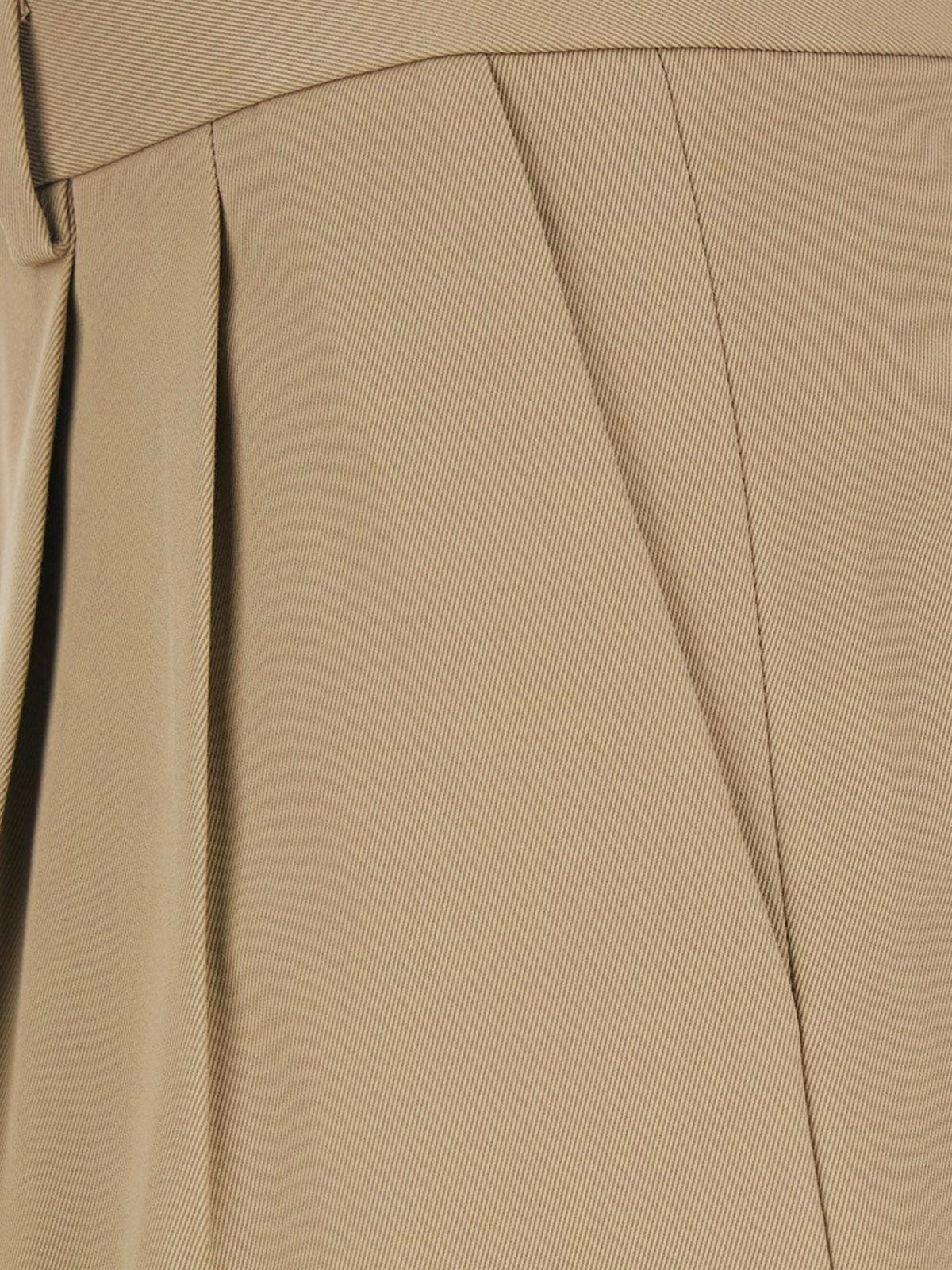 Celine Wool and cotton trousers - Beige Militaire