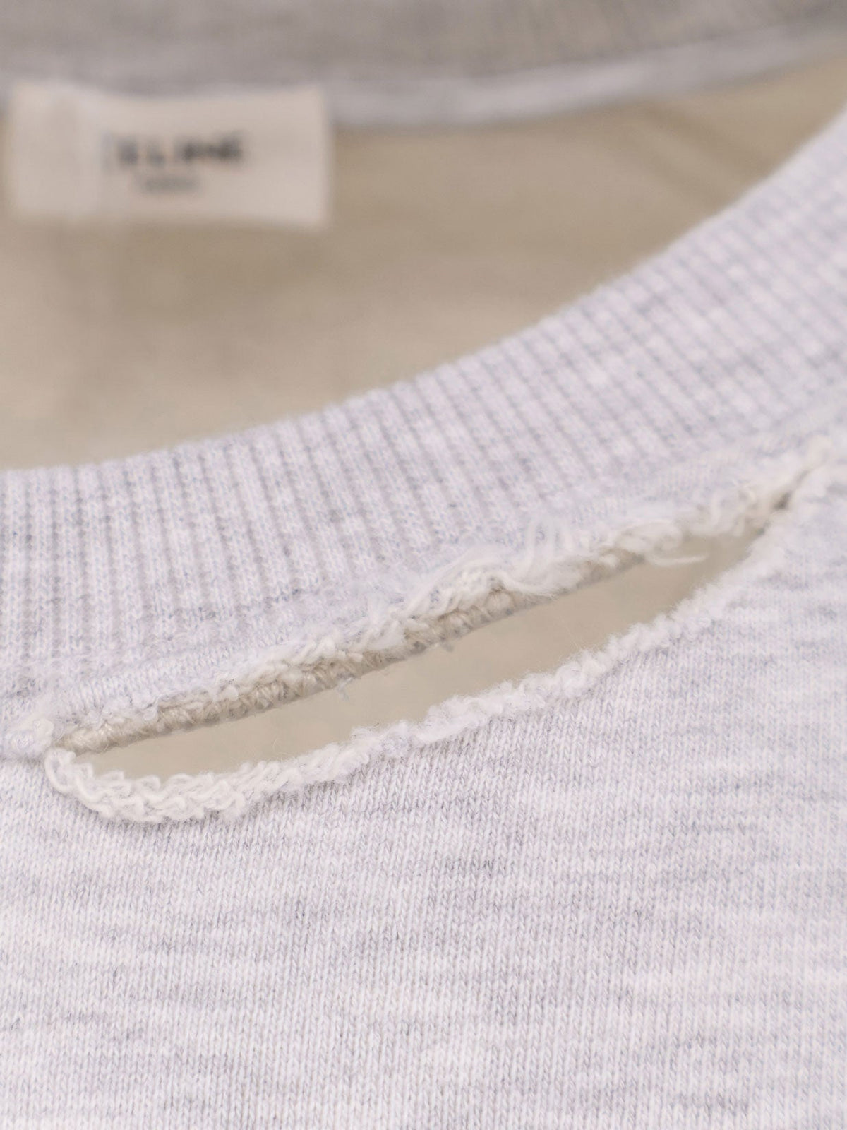 Celine Cotton sweatshirt with multicolor print - Pale Grey  Multico