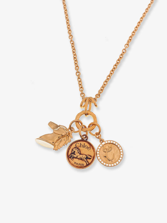 Chloe' Brass Necklace With Charms