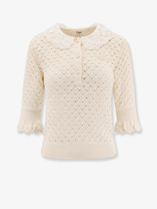 Chloe' Cotton, Alpaca And Silk Top