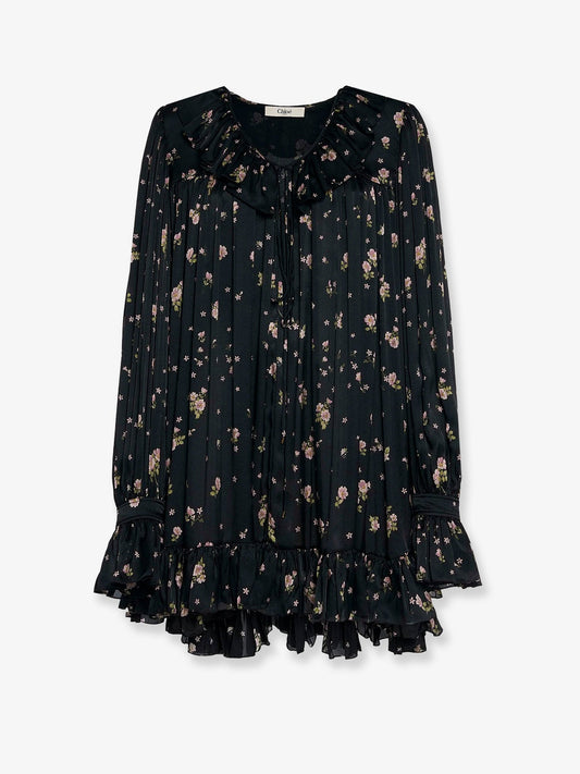 Chloe' Silk Short Dress