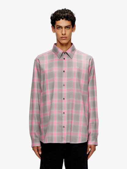 Diesel S Simply Check Cotton Blend Shirt