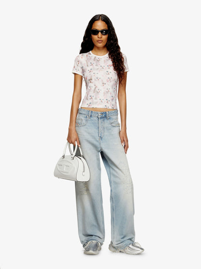 Diesel T Unclau Stretch Fabric T Shirt