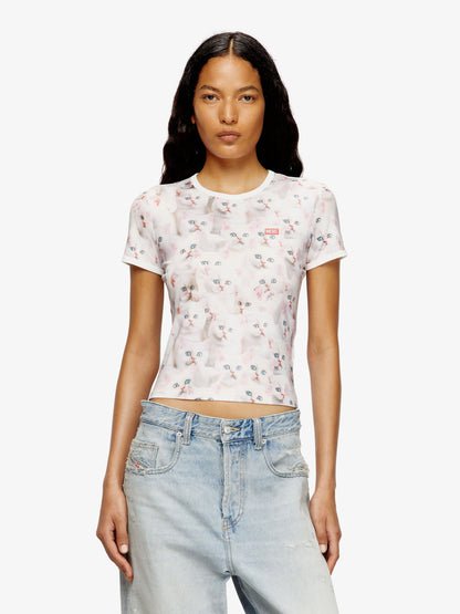Diesel T Unclau Stretch Fabric T Shirt