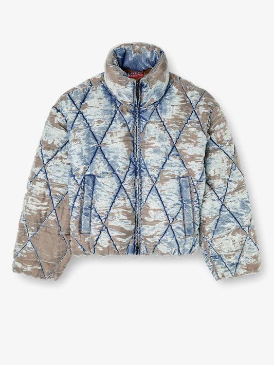Diesel W Kons Down Jacket With Distressed Effect