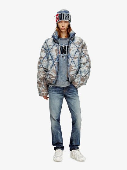 Diesel W Kons Down Jacket With Distressed Effect