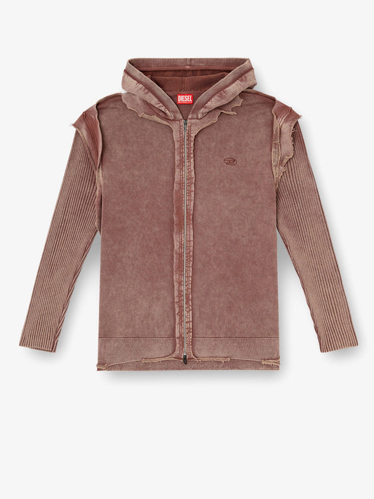 Diesel K Pelto Cotton Sweatshirt With Distressed Effect