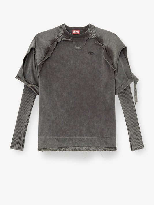 Diesel K Petro Cotton Sweatshirt With Distressed Effect