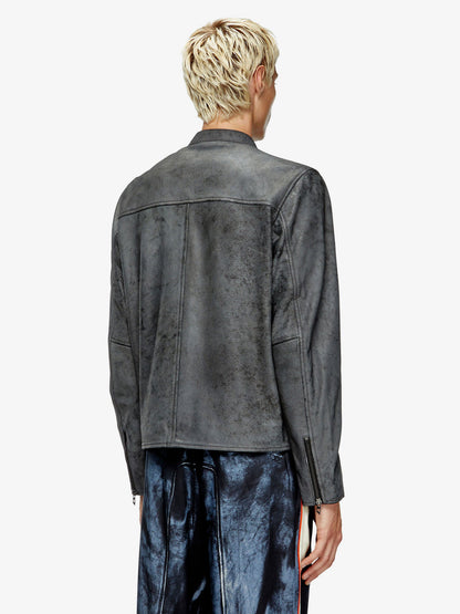 Diesel L Evert A Biker Leather Jacket