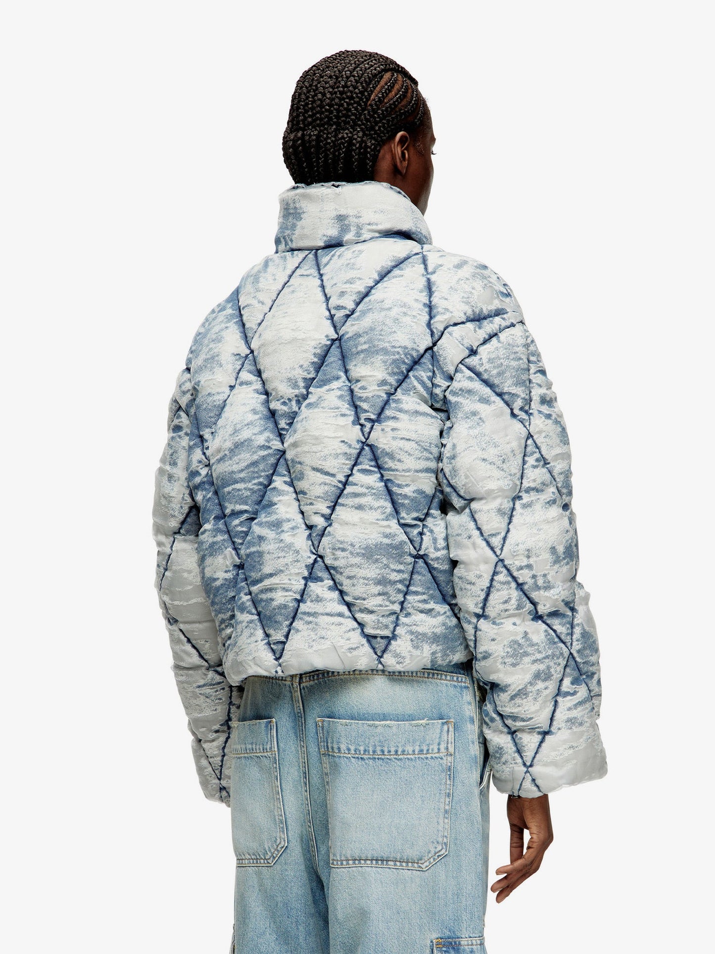 Diesel W Histel Denim Down Jacket