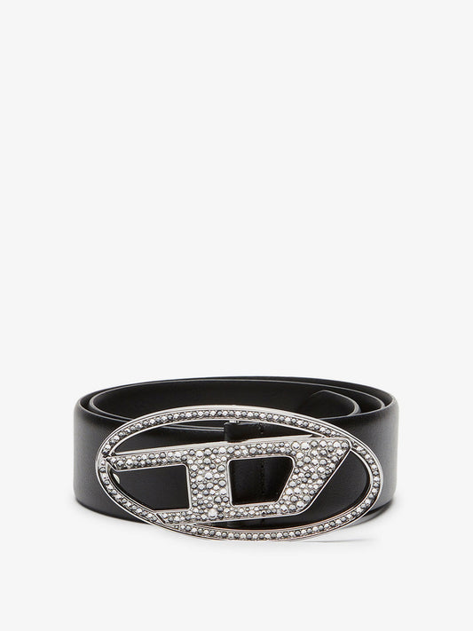 Diesel B 1 Dr Strass Leather Belt