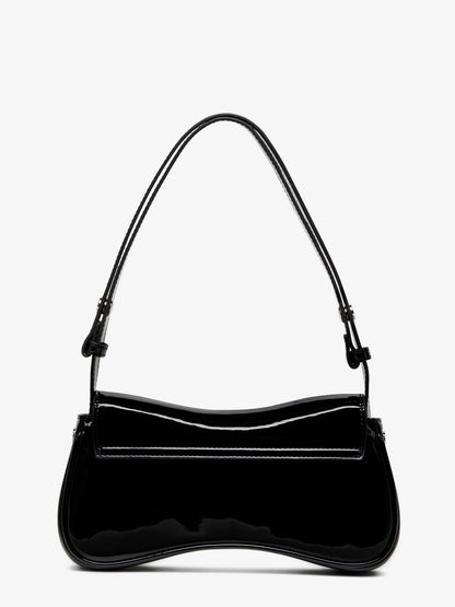 Diesel Play Clutch Patent Fabric Shoulder Bag