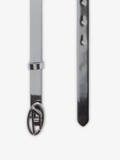 Diesel Silver Leather Belt