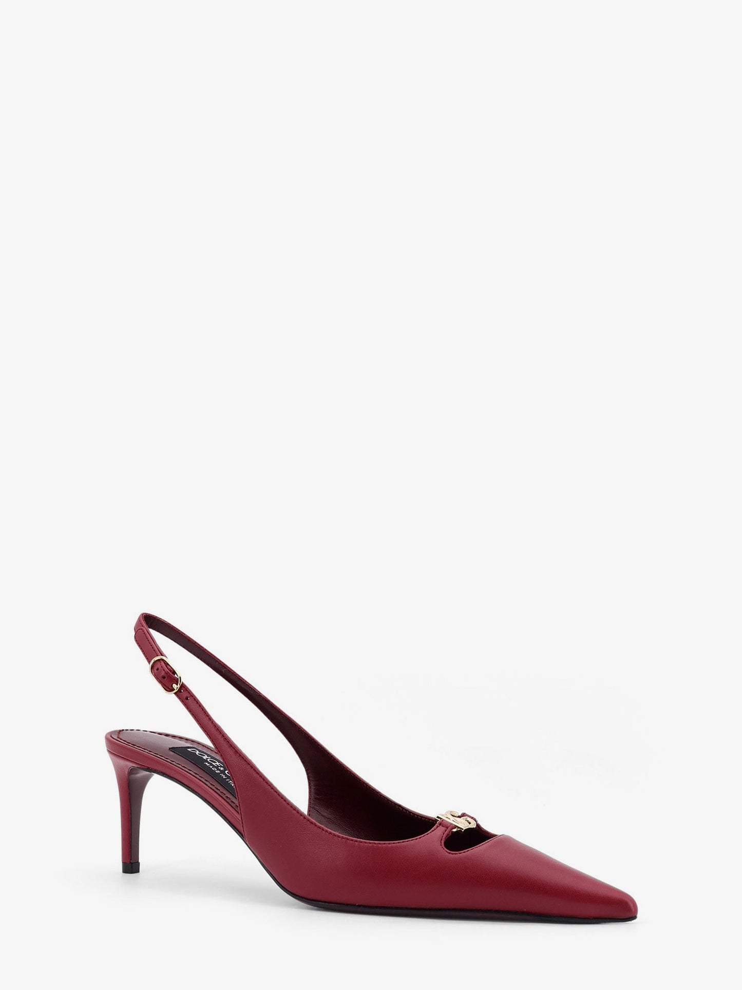 Dolce & Gabbana Leather Pumps With Metal Dg Logo
