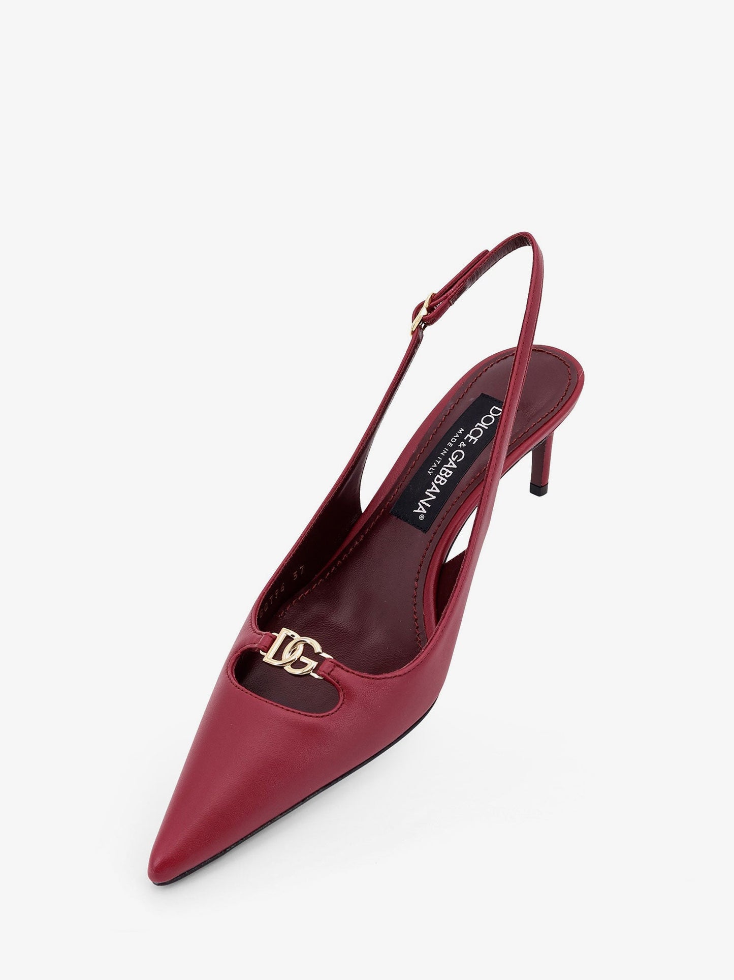 Dolce & Gabbana Leather Pumps With Metal Dg Logo