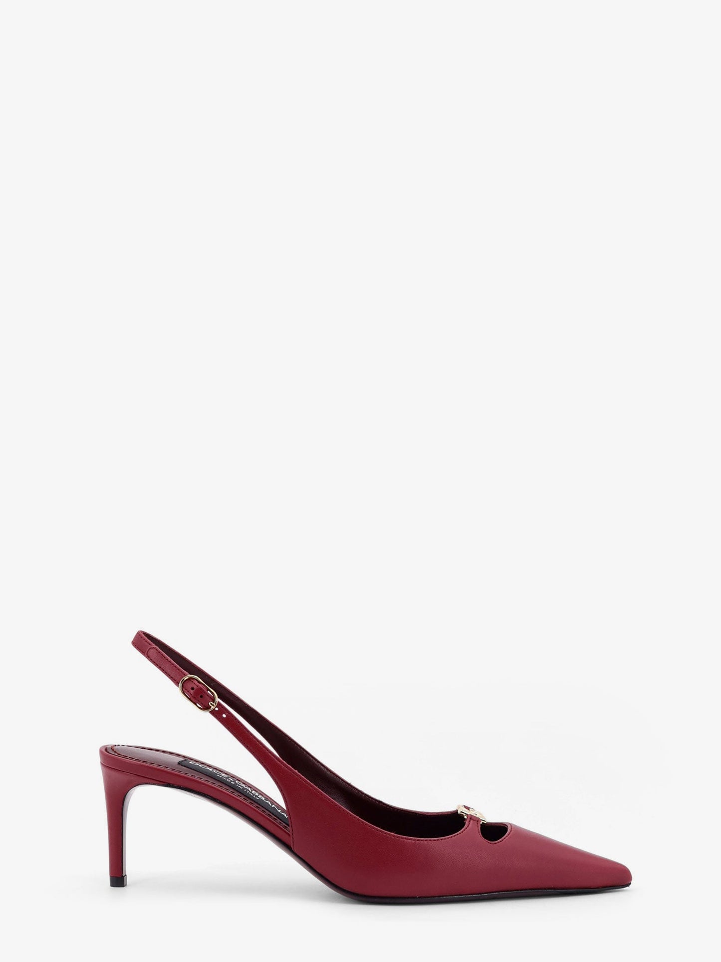 Dolce & Gabbana Leather Pumps With Metal Dg Logo