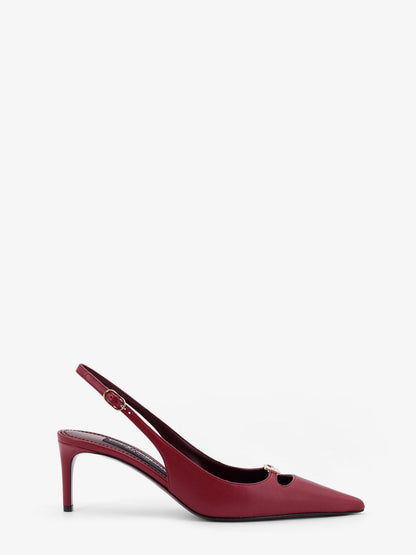 Dolce & Gabbana Leather Pumps With Metal Dg Logo
