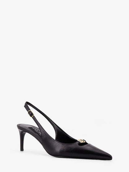 Dolce & Gabbana Leather Pumps With Metal Dg Logo