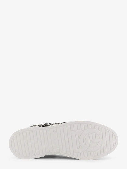 Dolce & Gabbana Leather Sneakers With Iconic Patch Logo On The Side