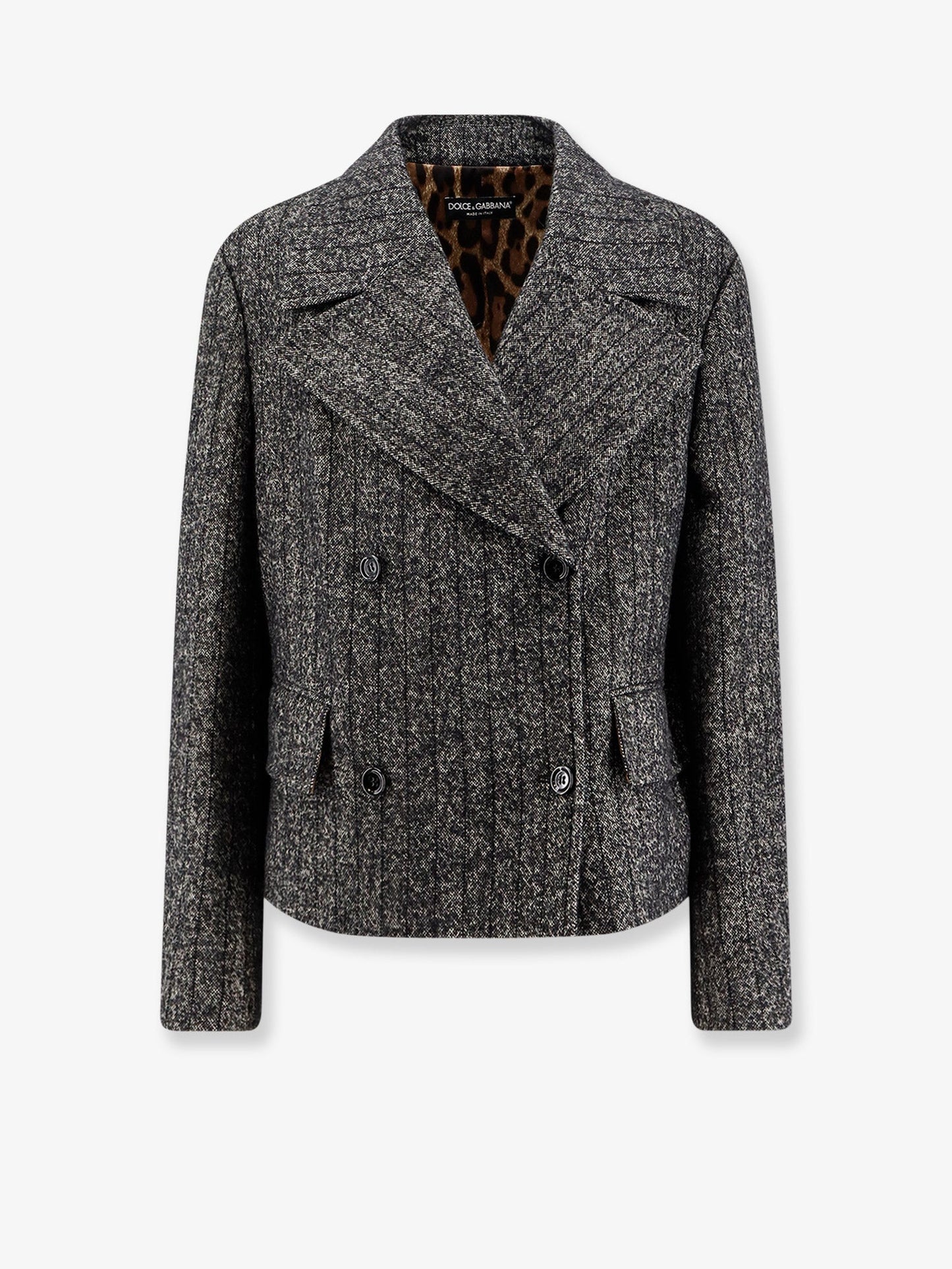 Dolce & Gabbana Wool Blend Striped Double Breasted Blazer