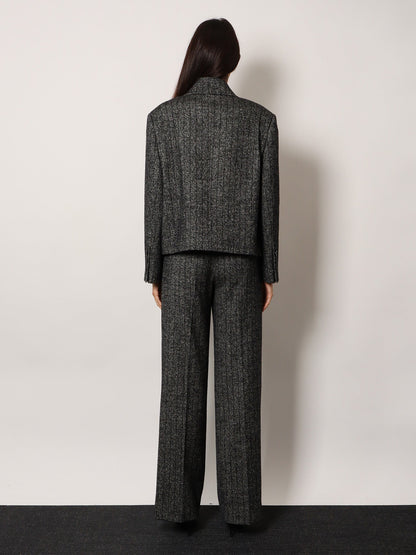 Dolce & Gabbana Wool Blend Striped Double Breasted Blazer