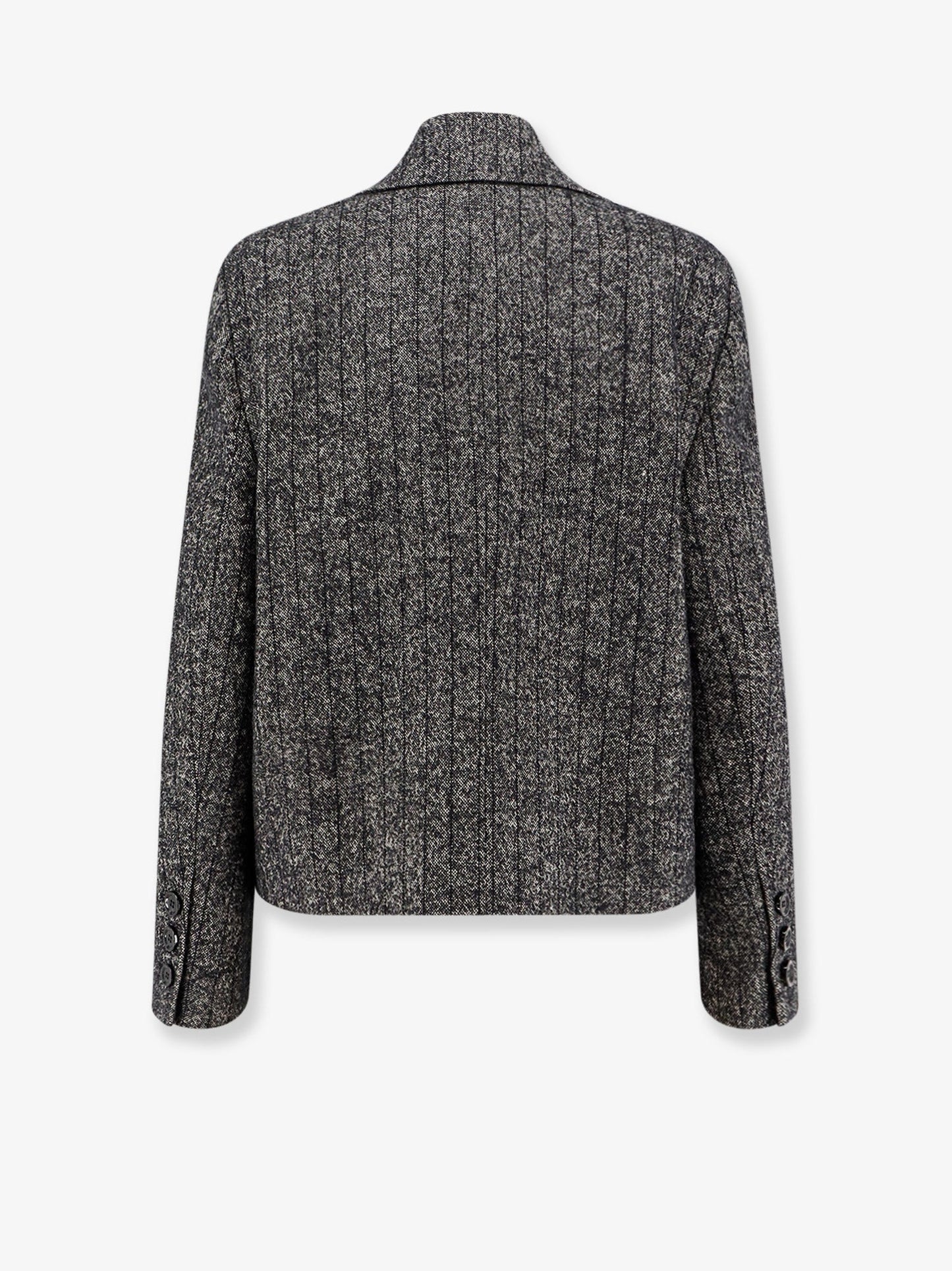 Dolce & Gabbana Wool Blend Striped Double Breasted Blazer
