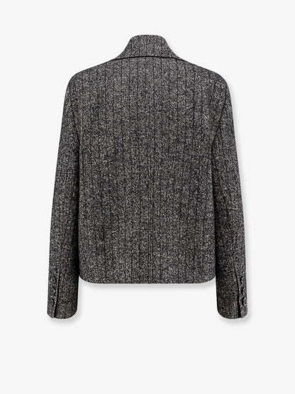 Dolce & Gabbana Wool Blend Striped Double Breasted Blazer