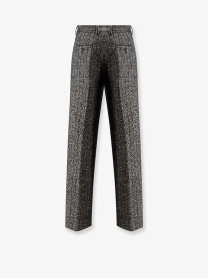 Dolce & Gabbana Striped Wool Blend Trousers