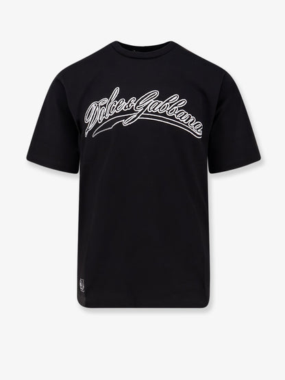 Dolce & Gabbana Cotton T Shirt With Embossed Dg Logo