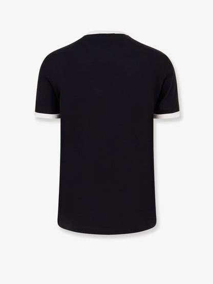 Dolce & Gabbana Cotton T Shirt With Flocked Logo Print