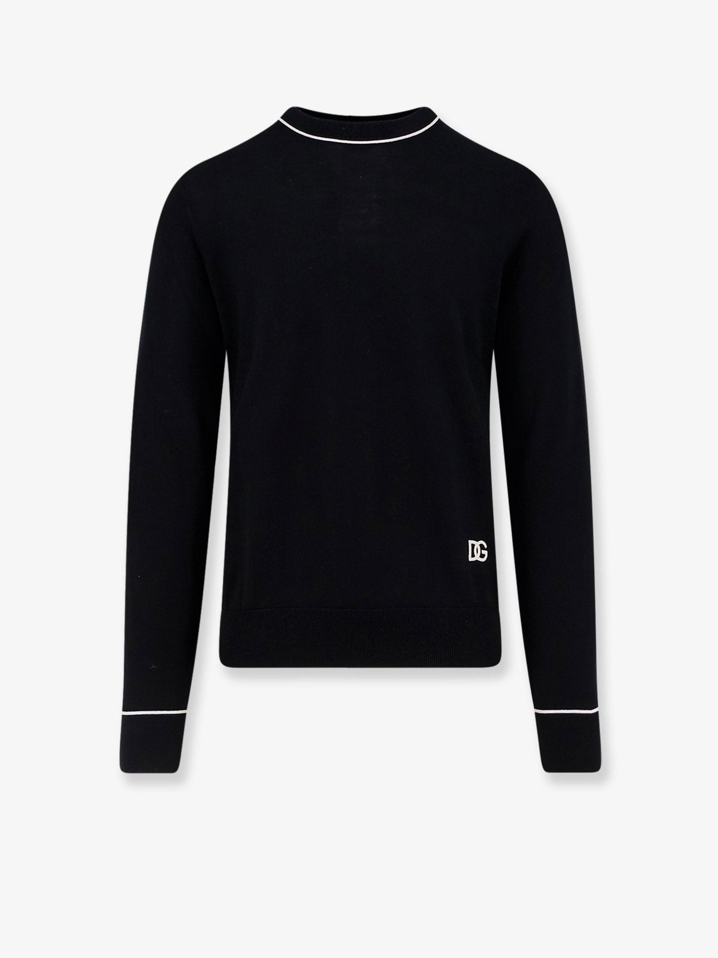 Dolce & Gabbana Virgin Wool Sweater With Embroidered Dg Logo