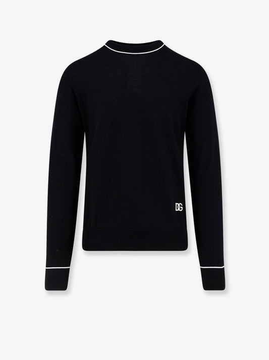 Dolce & Gabbana Virgin Wool Sweater With Embroidered Dg Logo