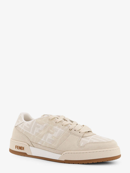 Fendi Match Leather Sneakers With Suede Inserts