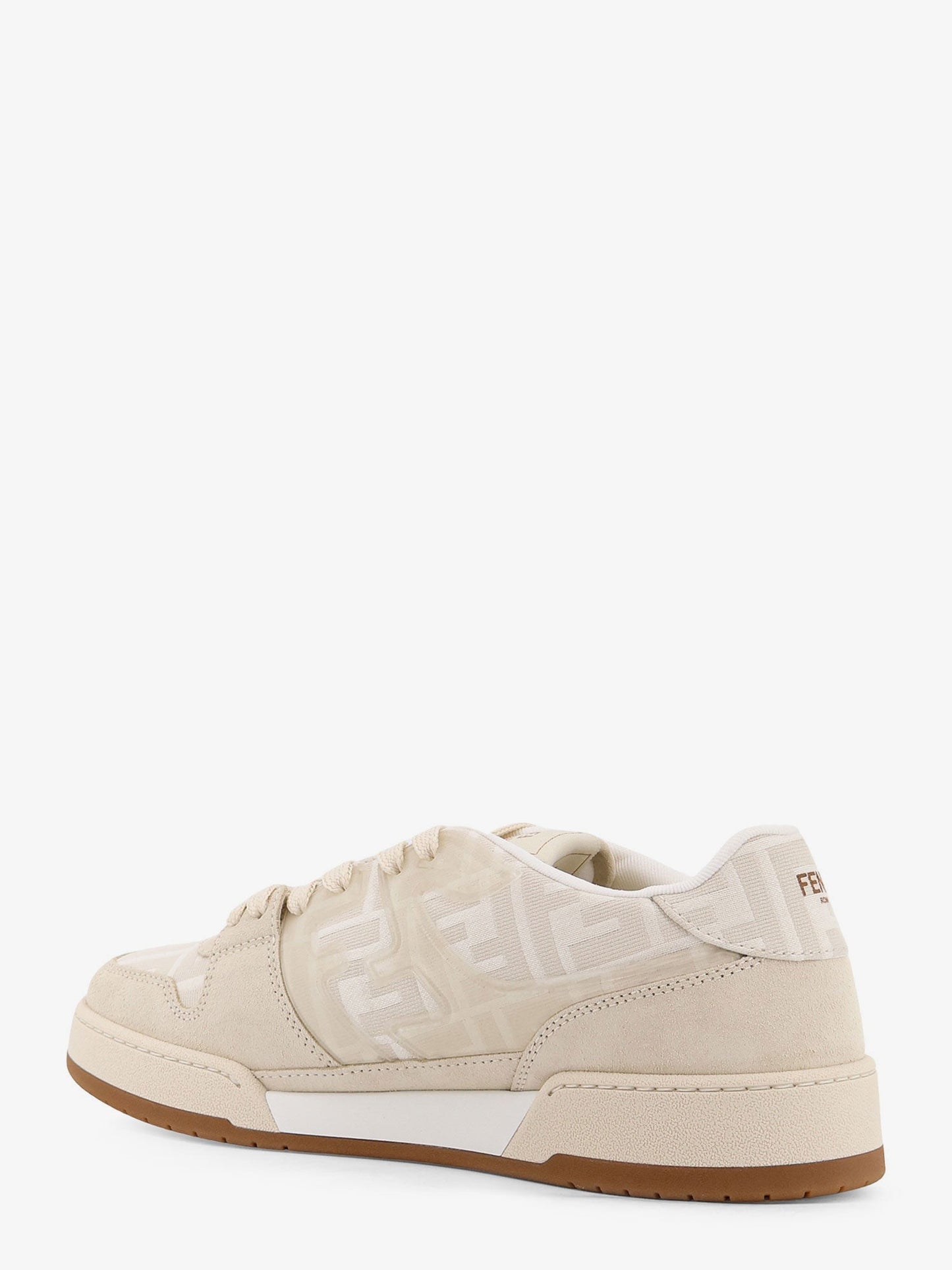 Fendi Match Leather Sneakers With Suede Inserts