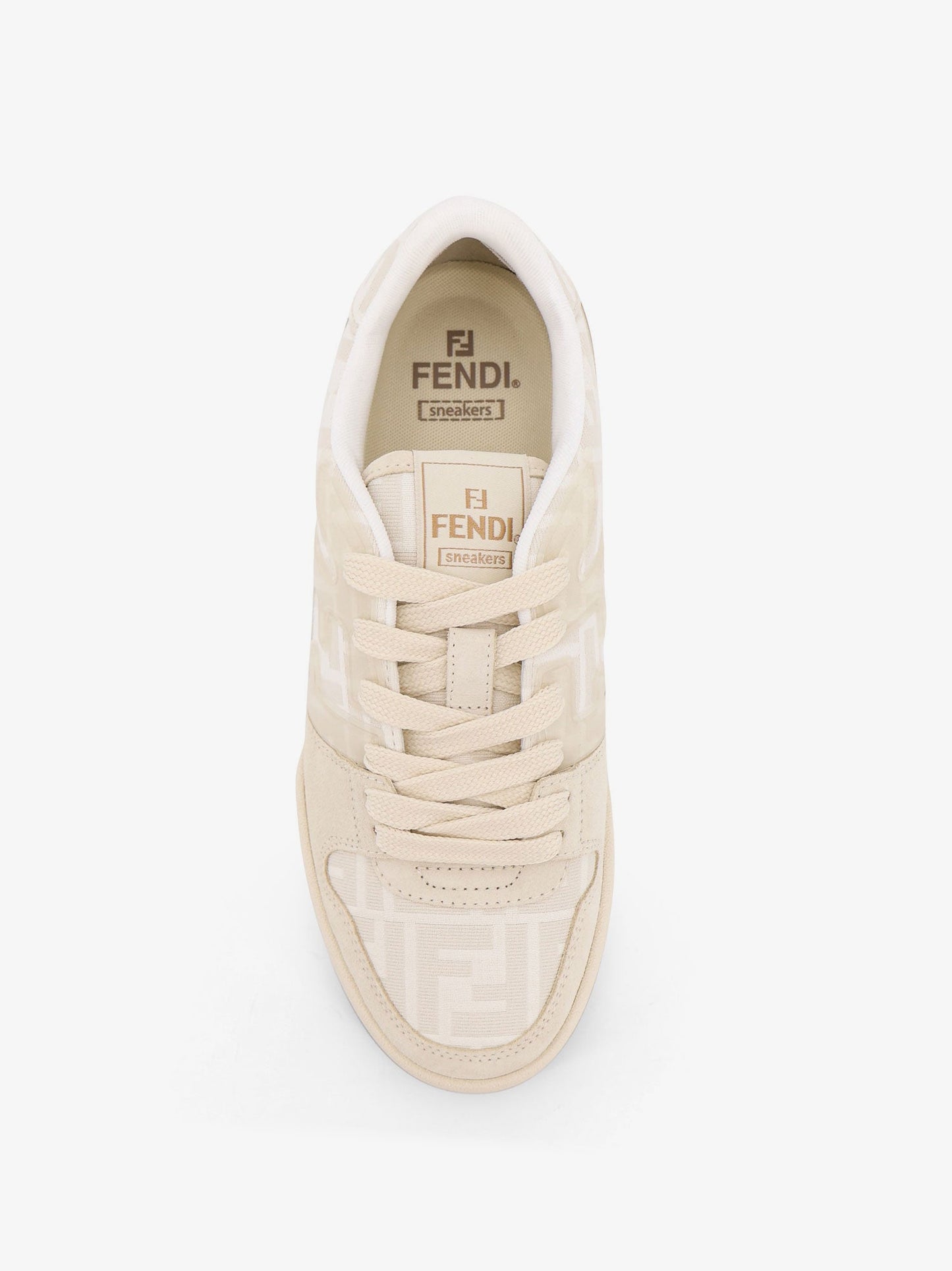 Fendi Match Leather Sneakers With Suede Inserts