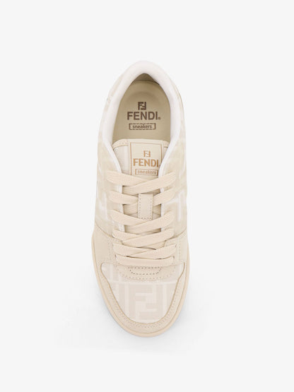 Fendi Match Leather Sneakers With Suede Inserts