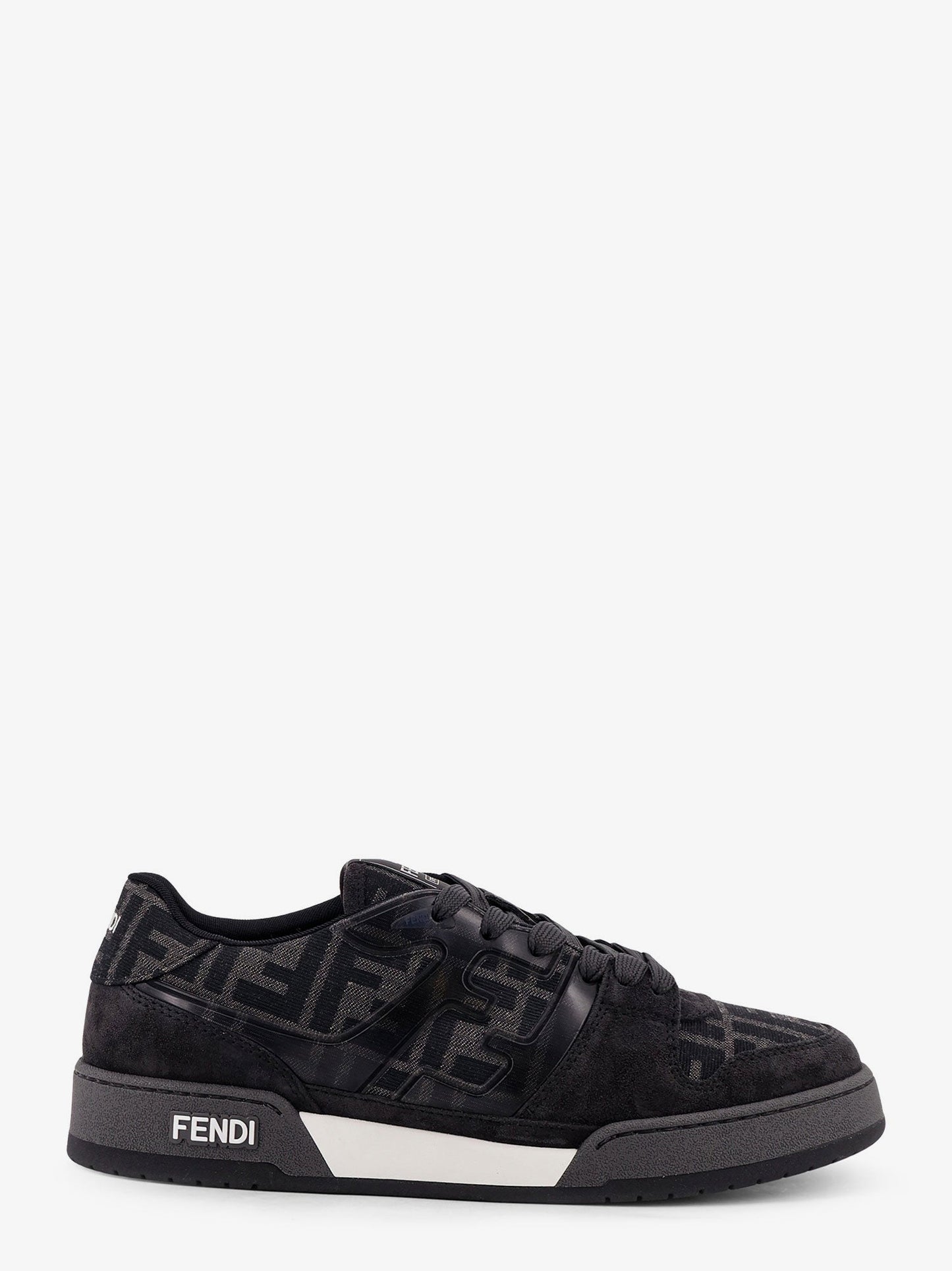 Fendi Match Leather Sneakers With Suede Inserts